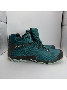 Merrell Chameleon Gore-Tex Hiking Shoes Teal Vibram Sole Lace-Up Size Women 10